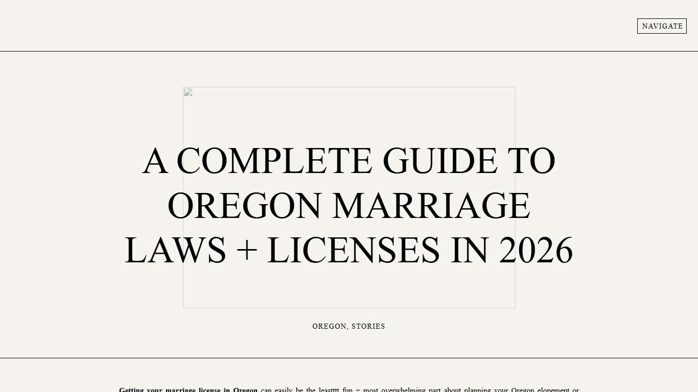 A Complete Guide to Oregon Marriage Laws + Licenses in 2026 -